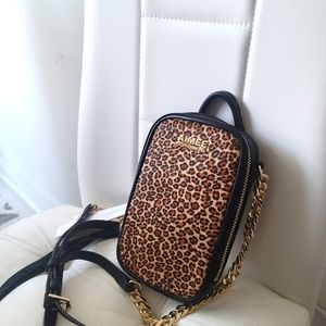 NEW Aimee Kestenberg Leopard Hair Small Crossbody (fits Cell phone)